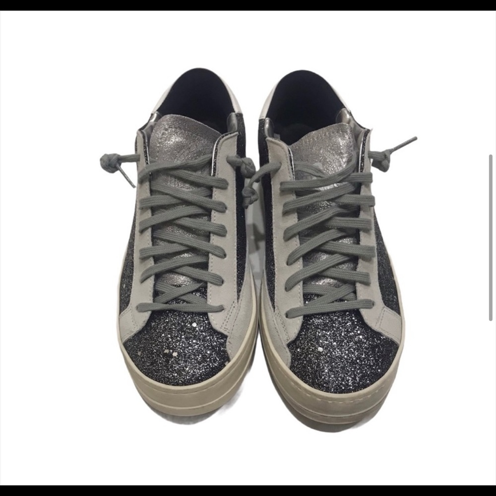 P448 John Low Top Sneakers Black Glitter